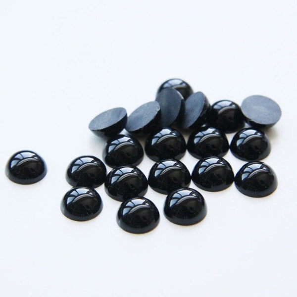 Natural Black Onyx Round Gemstone,10MM Round Gemstone Cabochon Lot, Semi Precious Cab, CALIBRATED Loose Stone