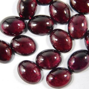 5x7mm Natural Garnet Oval Cabochon, CALIBRATED Loose Stone Cab, Semi Precious Gemstone Cabochon Lot