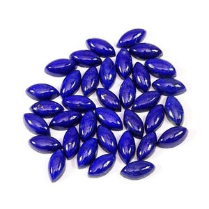 4x8mm Natural Lapis Lazuli Marquise Cabochon, CALIBRATED Lapis Lazuli Loose Stone Cab, Semi Precious Gemstone Cabochon Lot