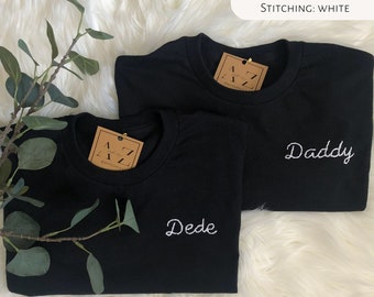 Custom Hand Embroidered T-Shirt: Personalized Name Gift