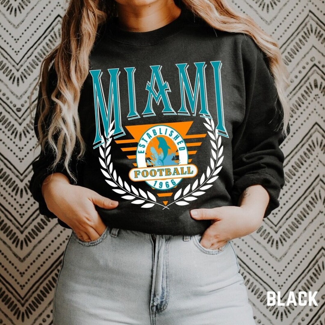 Vintage Miami Football Sweatshirt, Retro Miami Football Crewneck, Gift for Miami Sports Fan