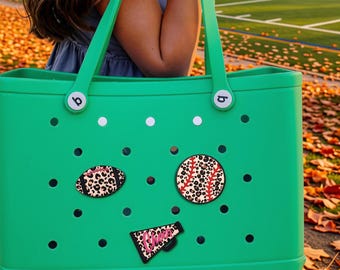 Leopard Print Sports Bogg Bag Charms, Baseball, Football & Cheer