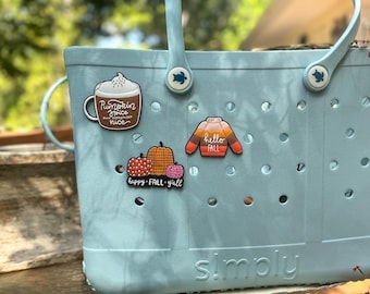 Fall Bogg Bag Charms, Pumpkin Spice, Sweater, Happy Fall Y'all