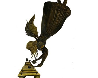 X is for Xylophone - Original Painting