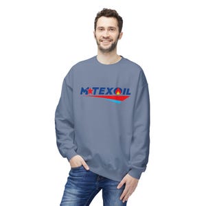 Oil Crew Unisex Sweatshirt - M-Tex Oil Company, Similar to TV Series Landman Patch Design, Gift for Oil Workers, Midweight Fleece Crewneck image 10