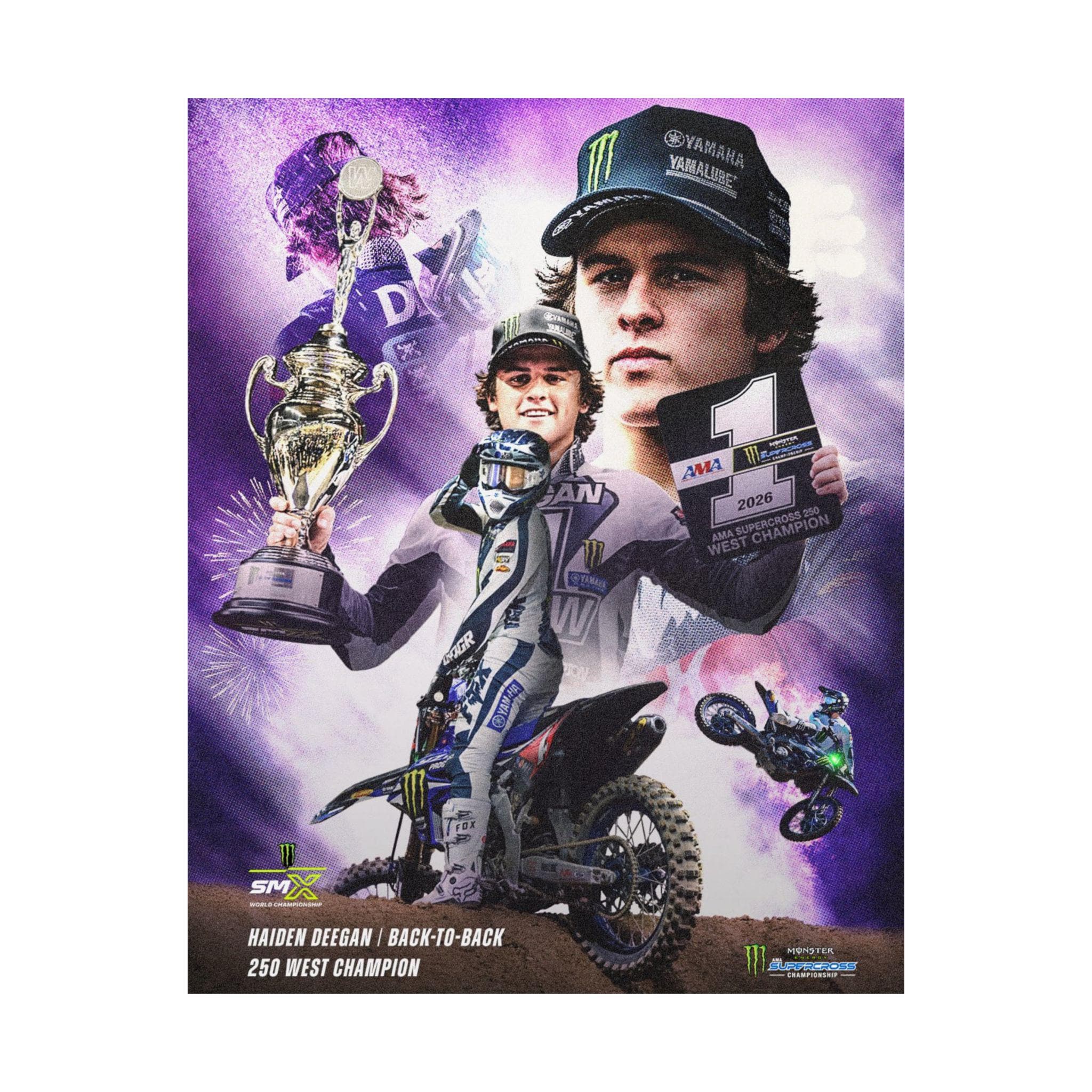 Haiden Deegan Poster, Back to Back Supercross Champion, Yamaha