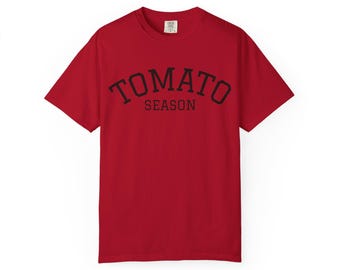 Tomato Season Unisex T-shirt, Casual Summer Tee, Gardener Gift, Farm Fresh Apparel, Seasonal Clothing, Foodie Fashion