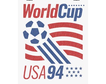 USA 94 World Cup Soccer Poster Matte Vertical Poster | Vintage American Soccer Print - Y2K