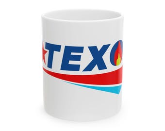 M-Tex Oil Mug, Similar to Landman TV Series Billy Bob Thornton Coffee Cup, Ceramic Coffee cup