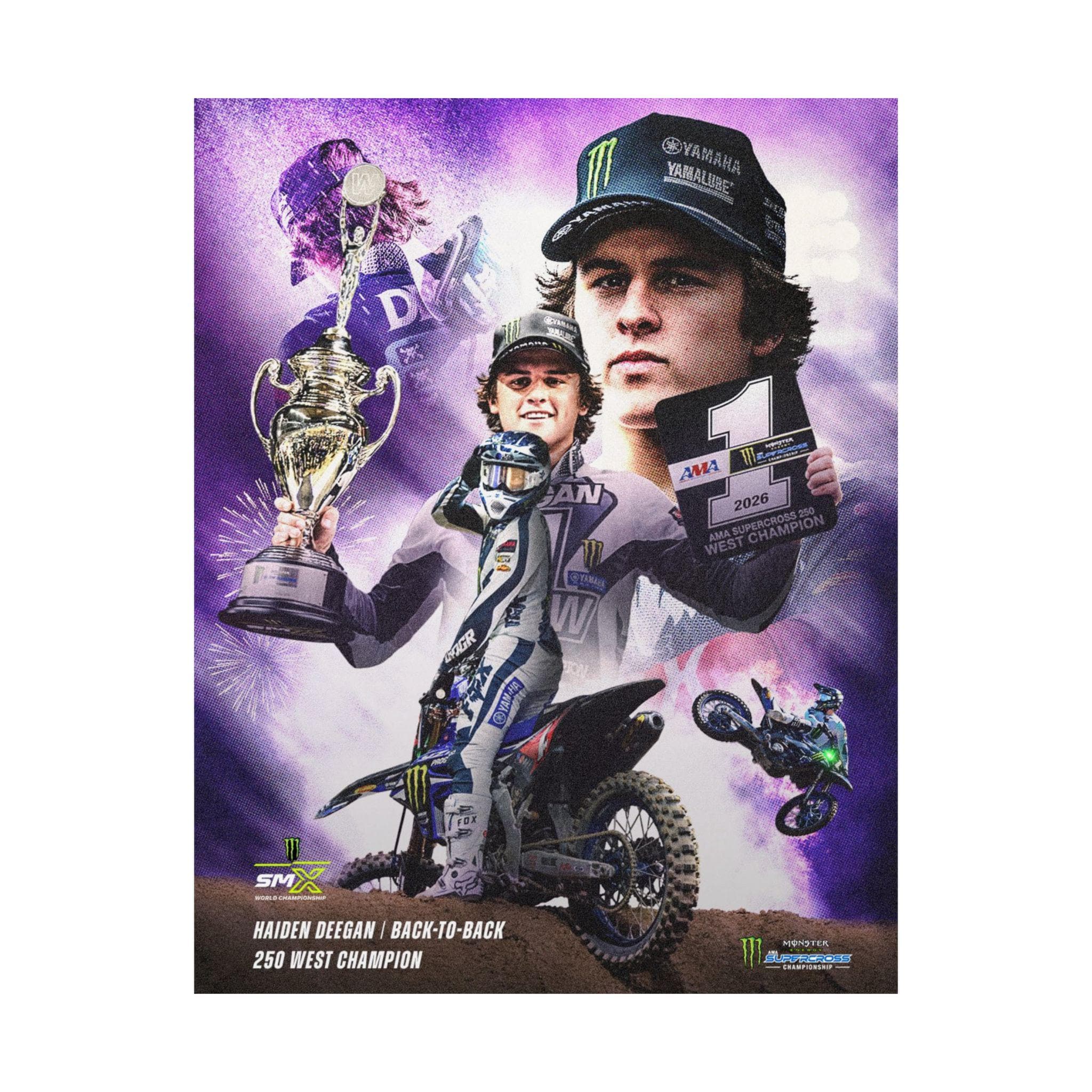 タイアン吉日ページ Haiden Deegan Poster, Back to Back Supercross Champion, Yamaha