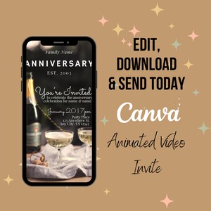 Customizable Digital Wedding Anniversary Invitation