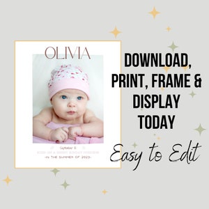 Editable Custom Baby 8 x 10 Photo