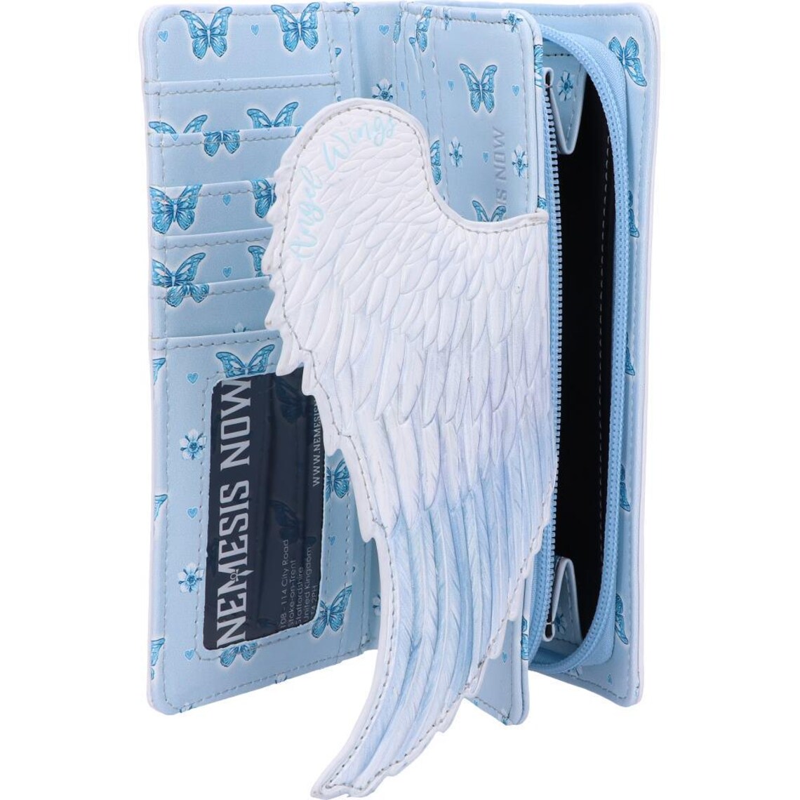 White Angel Wings Embossed Purse Wallet 18.5cm - Etsy