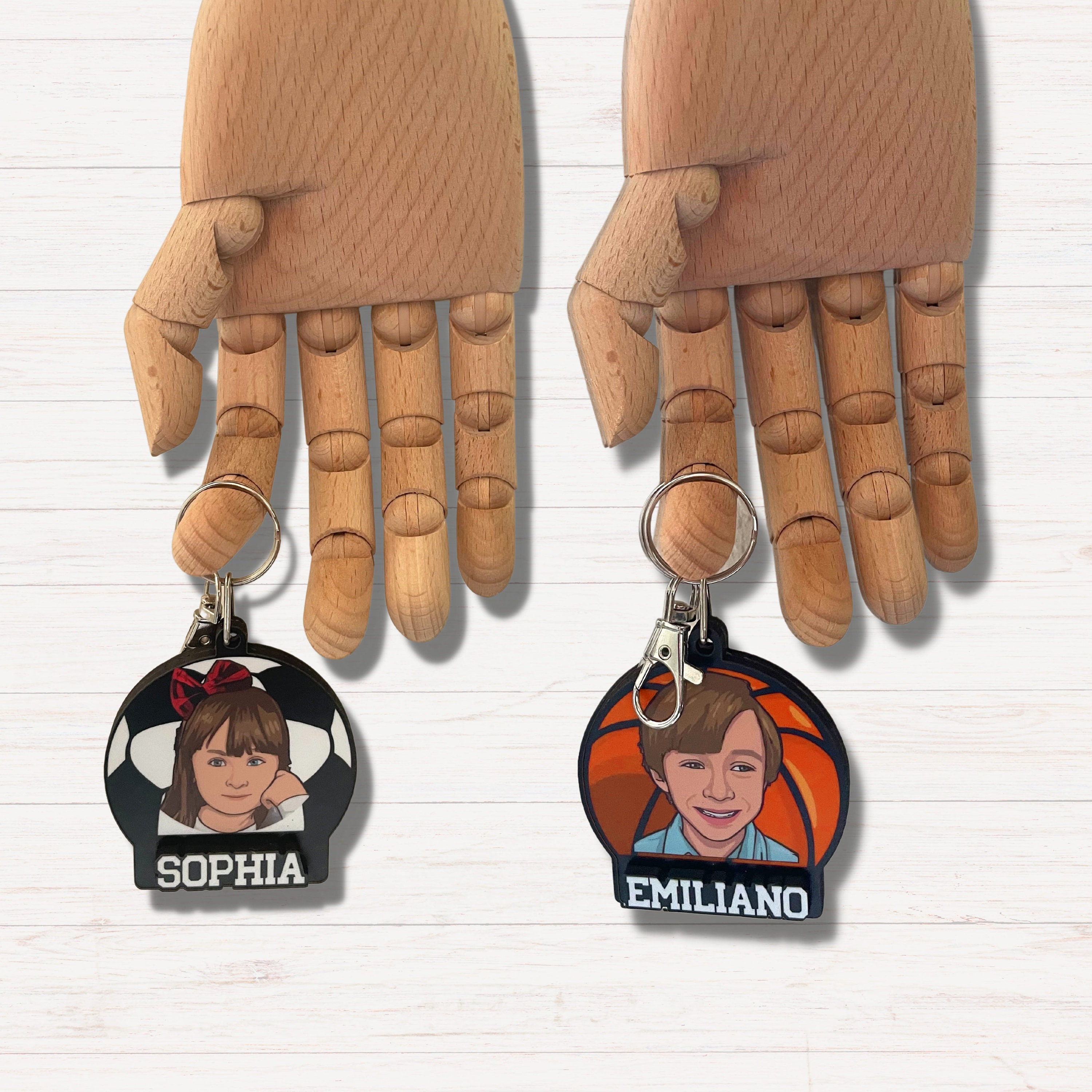 Baseball Keychain for Boys, Girls, Custom Photo Keychain with Name, Baseball Party Favors Gifts