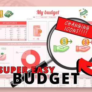 Monthly Budget Spreadsheet Template for Google Sheets, Budget Planner, Financial Planner, Expense Tracker, Savings Tracker, Budget Tracker