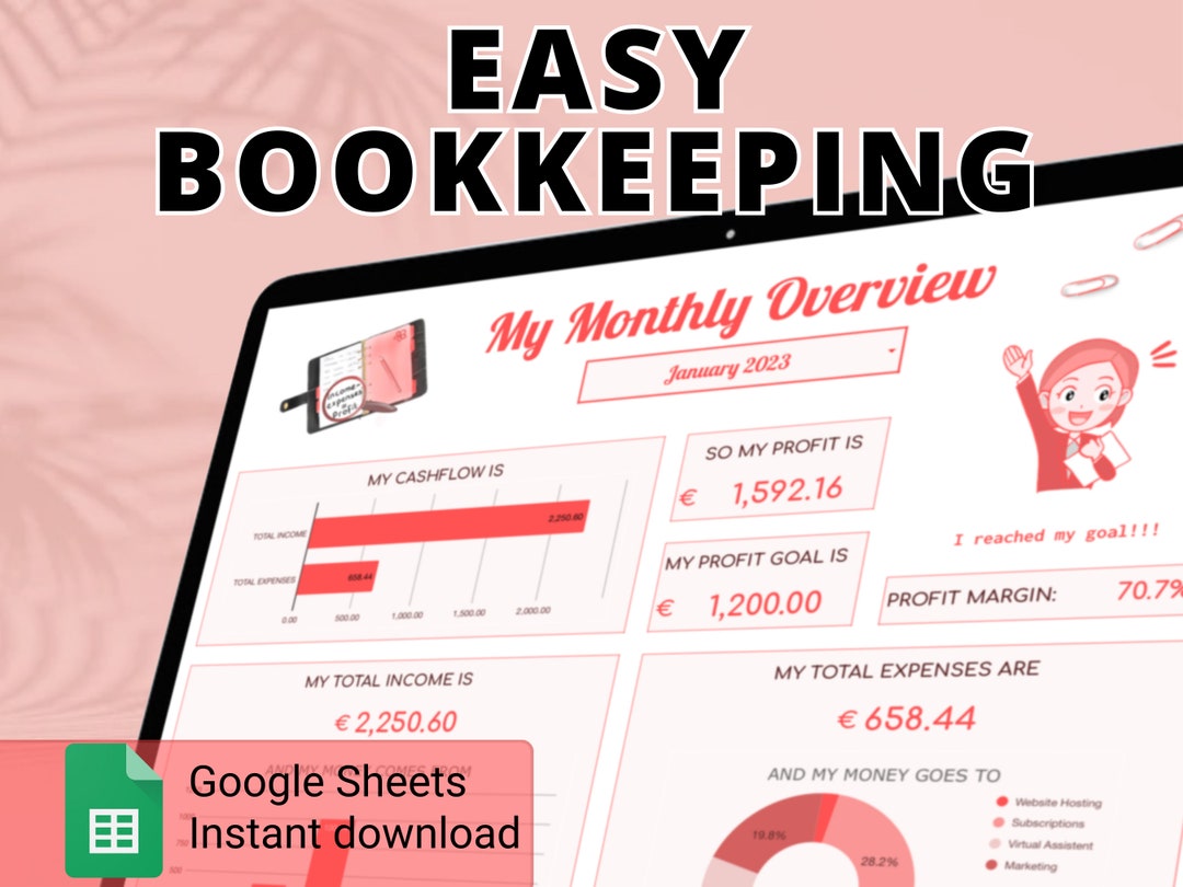 Simple Bookkeeping for Small Business Easy Bookkeeping Income and ...