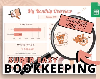 Easy Bookkeeping for my Small Business Bookkeeping Spreadsheet Simple Budget Template Google Sheets Small Business Accounting Template KPI