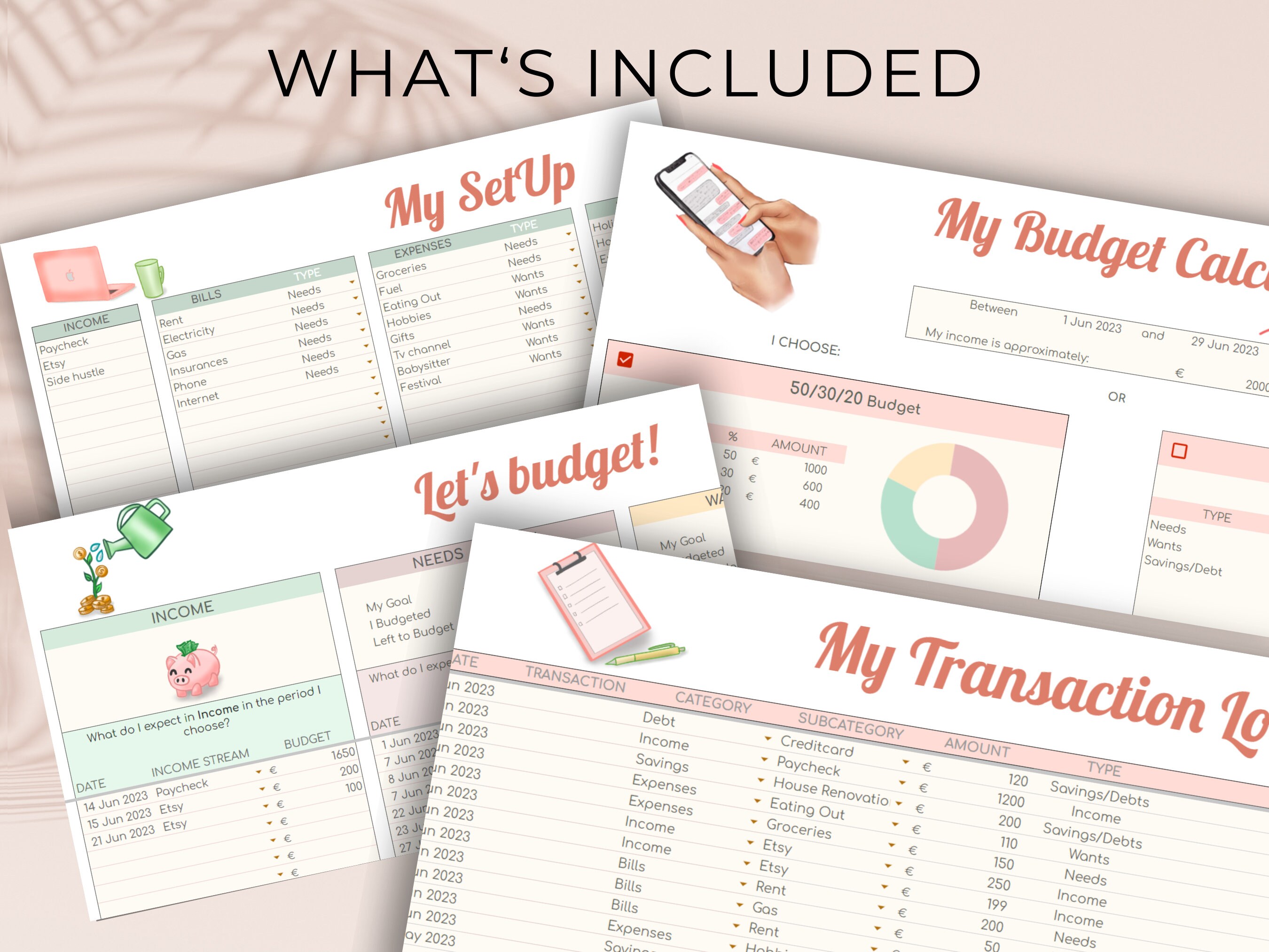 50/30/20 Budget Template Google Sheets 50 30 20 Budget Template 50/30