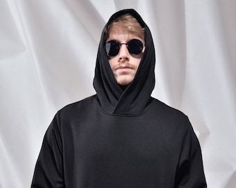 The Ultimate Black Hoodie: Premium Design with Ribbed Cuffs and Oversized Hood – High-End Fashion by VDS ensemble