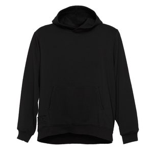 The Ultimate Black Hoodie: Premium Design with Ribbed Cuffs and Oversized Hood High-End Fashion by VDS ensemble image 4