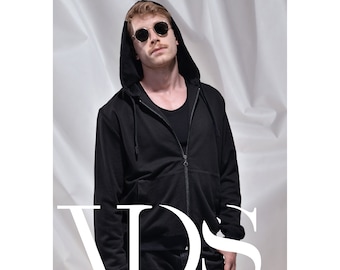 The Zipper Hoodie: Premium Design Front Zip and Oversized Hood - High-End Fashion Classic by VDS ensemble