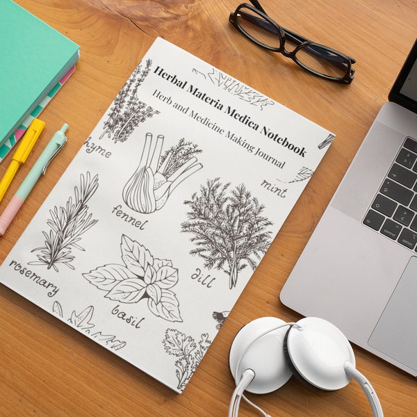 Blank Materia Medica. Digital Journal Log Herbal Medicines. Apothecary Notebook. Herb Planner Pages. Instant Download. Printable Herb Pages.