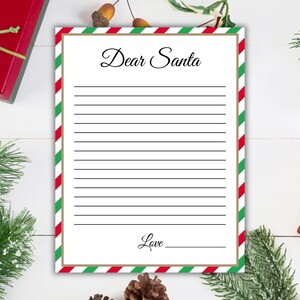 Brief an Santa, Kinderbrief an Santa, Druckbare Brief an Santa, Weihnachtswunschliste für Kinder, Lieber Santa Brief, Weihnachtswunschliste, Santa Liste