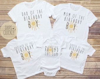 Matching Family My First Trip Around The Sun Shirt for First Birthday Shirt Sun Birthday Shirt Birthday Space Birthday Boho Birthday Shirt
