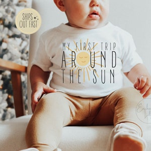 Meine erste Reise um die Sonne Shirt für den ersten Geburtstag Shirt Sonne Geburtstag Shirt Gender Neutral Geburtstag Weltraum Geburtstag Boho Geburtstag Shirt