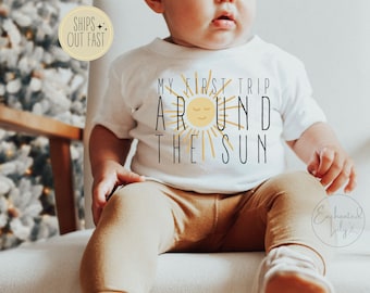My First Trip Around The Sun Shirt for First Birthday Shirt Sun Birthday Shirt Gender Neutral Birthday Space Birthday Boho Birthday Shirt