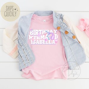 Personalized Mermaid Birthday Shirt for Birthday Mermaid Shirt Birthday Shirt Girls Birthday Shirt for Birthday Girl Shirt