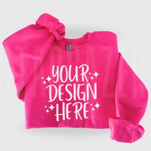 Heliconia Sweatshirt Mockup | Gildan 18000 Mockup | Gildan Sweatshirt Mock up | Sweatshirt Mockup | Flat Lay Mockup | Real Sweatshirt Mockup