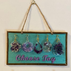 Earring gift pack with holder hand made