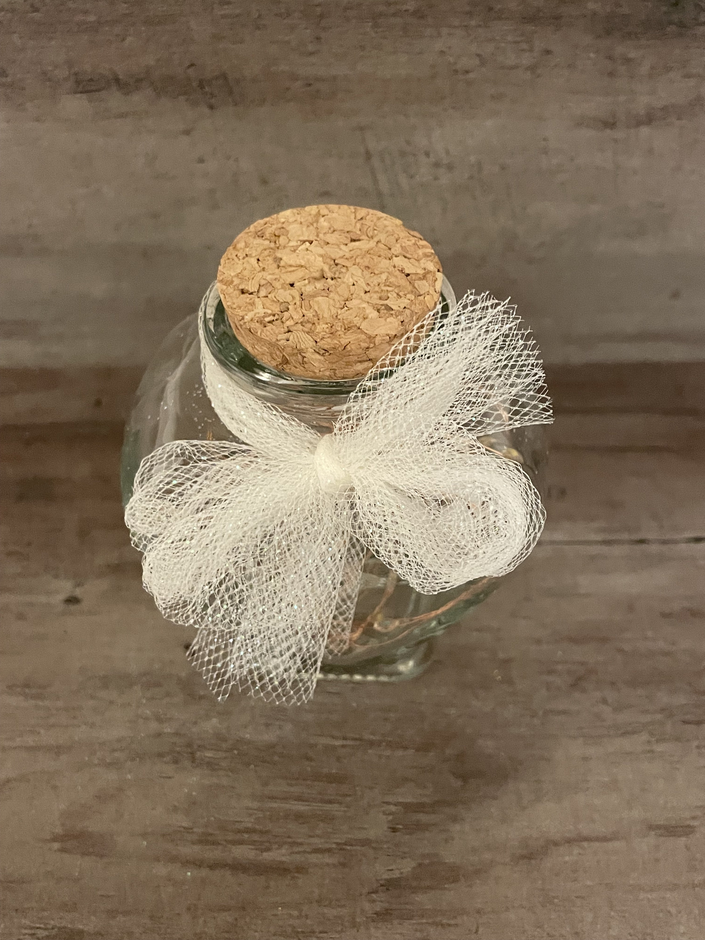 Mini Heart Shaped Glass Jar With Cork Lid and Firefly Etsy
