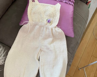 Knitted Adjustable Waist Romper for Children