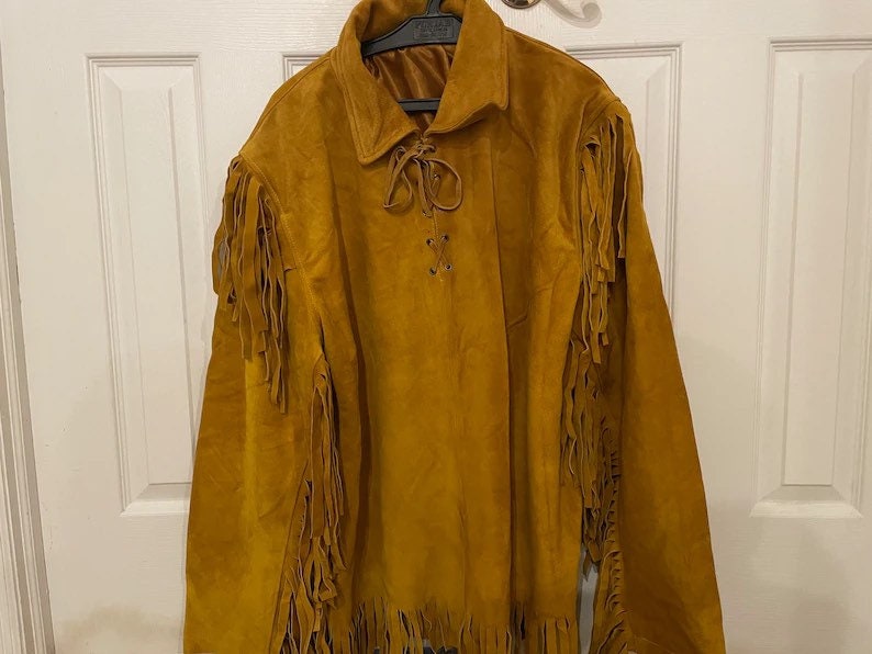Mens Leather Buckskin Sui Including Shirt and Trouser Mountain Man  Reenactment Suede Original 
