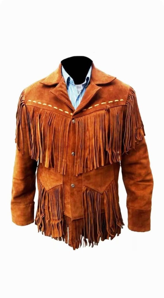 Men Leather Buckskin Shirt Mountain Man Reenactment Suede Native American  Indian