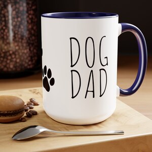 Taza de café para papá perro, delicia para adictos a la cafeína: juego de regalo de taza de café para papás amantes de los perros, regalo para papá de Dog Coffee Cups, regalo para el día del padre