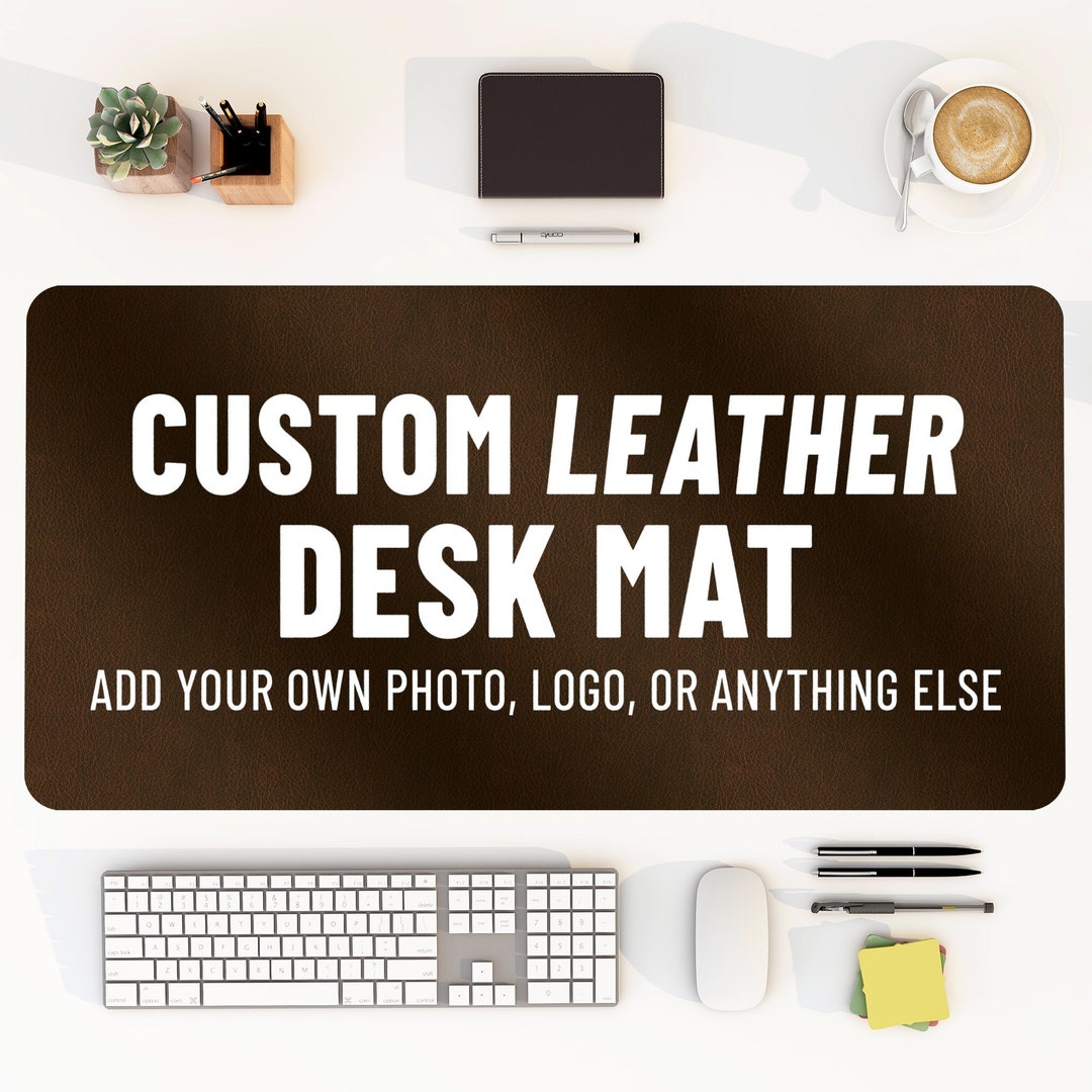 Custom Leather Desk Mat: Personalized Office Decor - Etsy