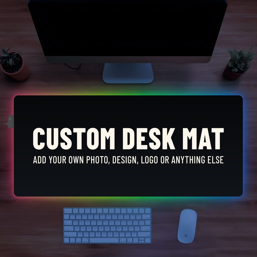 Custom Desk Mat, Gaming Mouse Pad LED With Nonslip Base, Unique Design