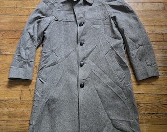 vtg 60/70s Pendleton 40 M Grey Wool Mac Trenchcoat Jacket Made in USA