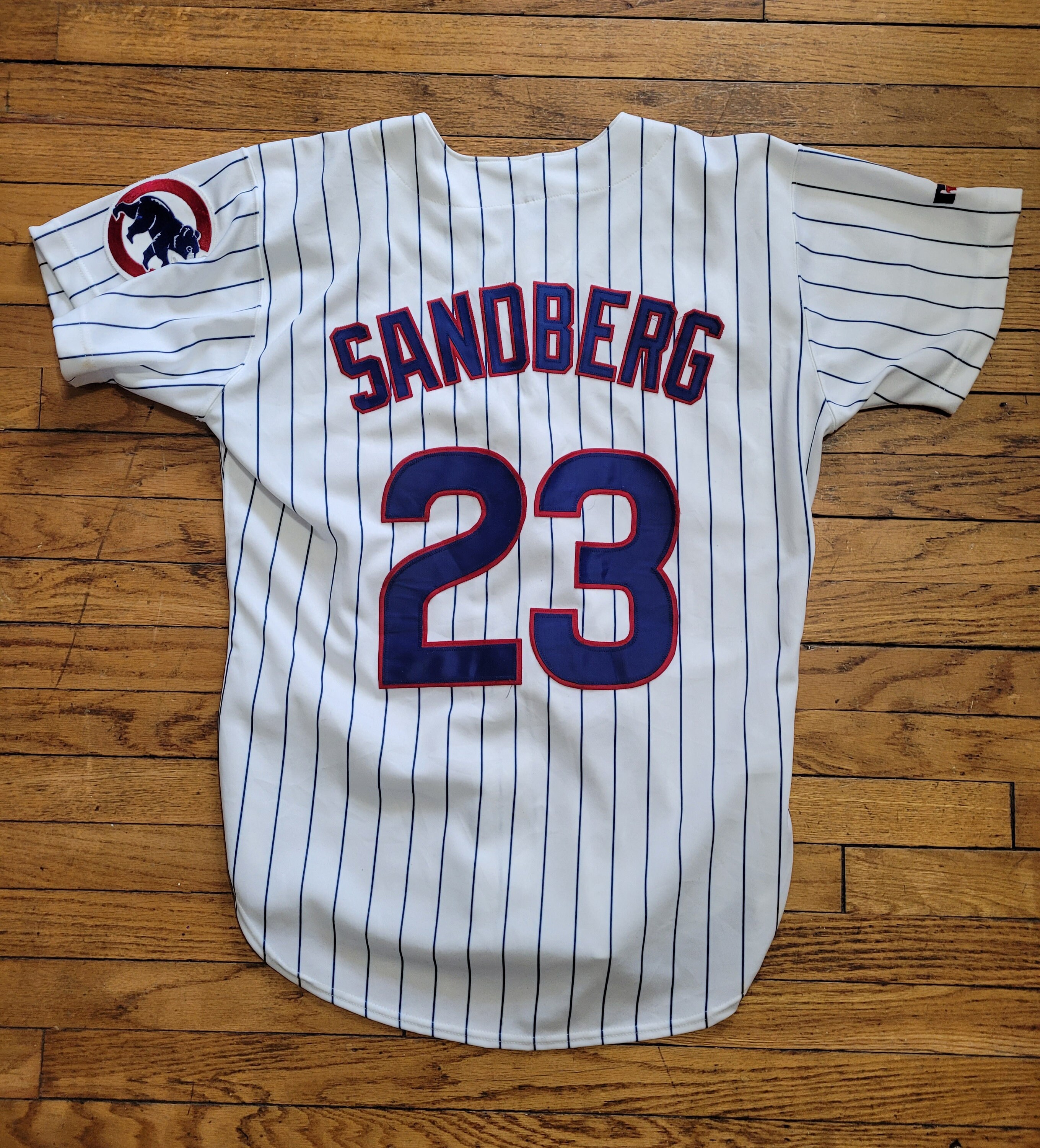 23 RYNE SANDBERG Chicago Cubs MLB 2B White PS Mint Throwback Jersey