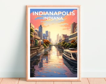 Indianapolis Travel Poster, Indiana Wall Art, Indiana Print, Indianapolis Poster, Indiana Poster, City Poster, Indianapolis Art