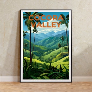 Cocora Valley Travel Poster, Colombia Wall Art, Colombia Print, Cocora Valley Poster, Colombia Poster, Cocora Valley Art