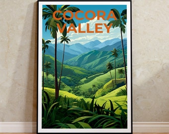 Cocora Valley Travel Poster, Colombia Wall Art, Colombia Print, Cocora Valley Poster, Colombia Poster, Cocora Valley Art