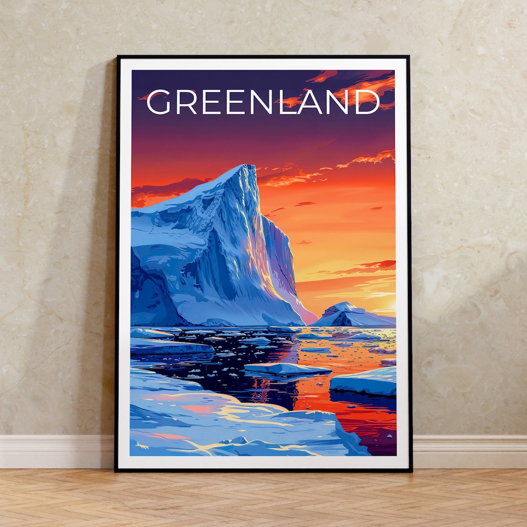 Greenland Poster, Greenland Print, Iceberg Poster, Ice Shelf Print