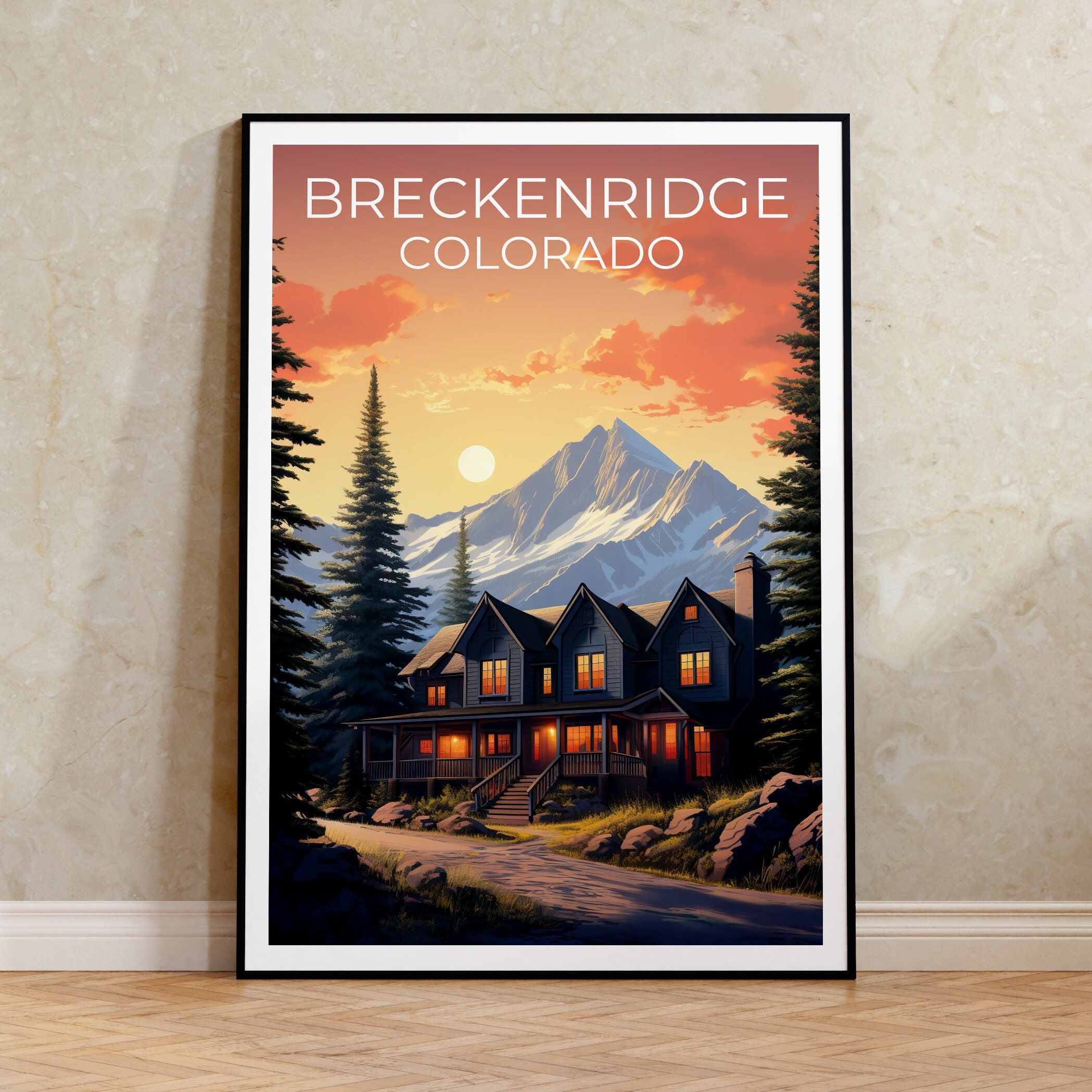Breckenridge Travel Poster Colorado Wall Art Colorado Print Breckenridge Poster Colorado Poster City Poster Breckenridge Art Etsy UK