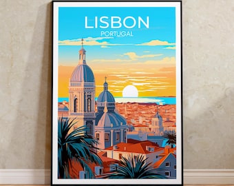 Lisbon Travel Poster, Portugal Wall Art, Portugal Print, Lisbon Poster, Lisbon Art, Europe Poster, Poster Art, Wall Decor