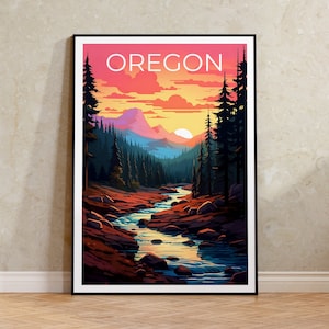 Oregon Poster,Oregon Druck, Deschutes National Forest Poster, Wald Poster, Wald Druck,Oregon Art