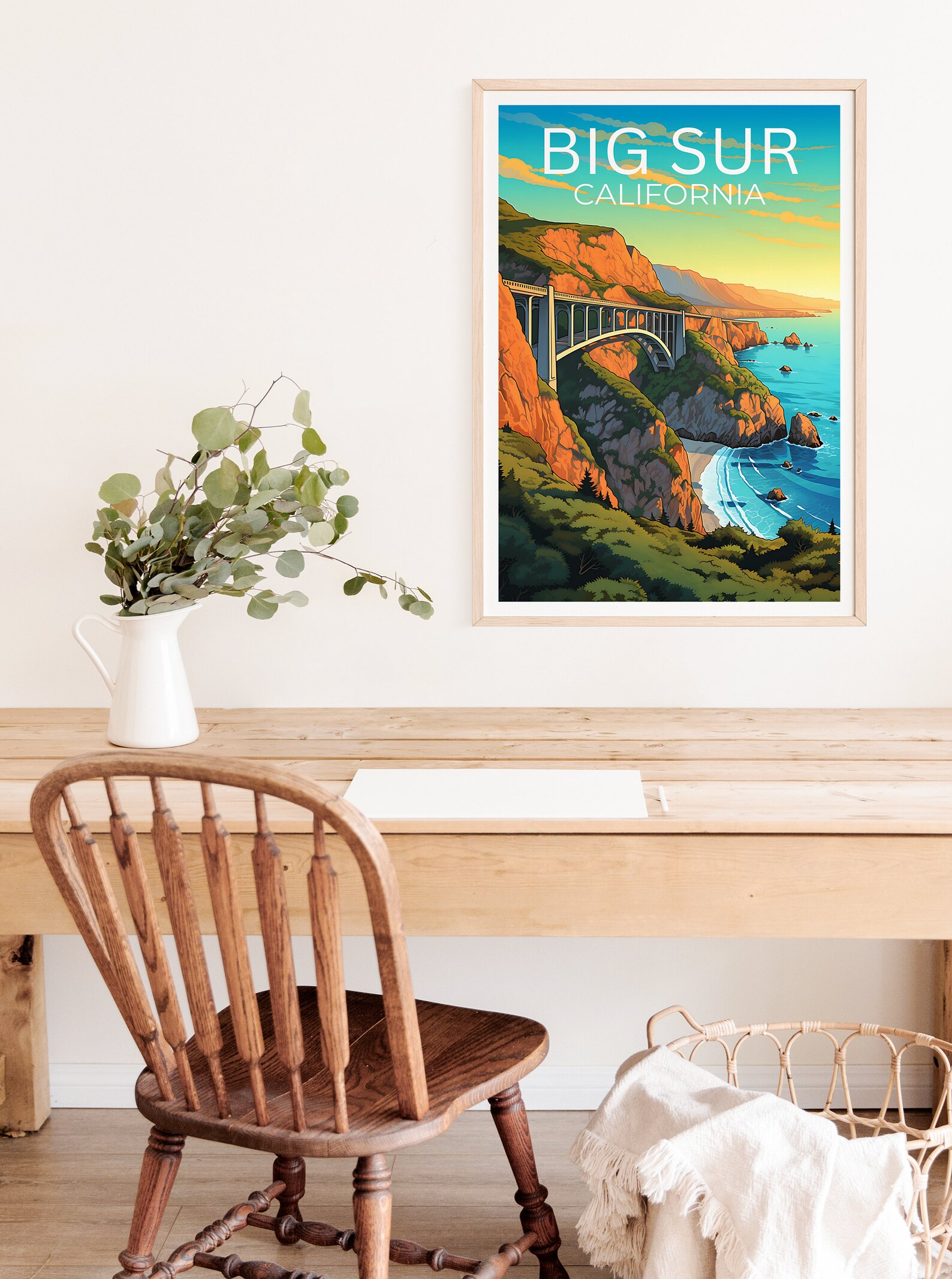 Big Sur Travel Poster, California Wall Art, California Print, Big Sur ...